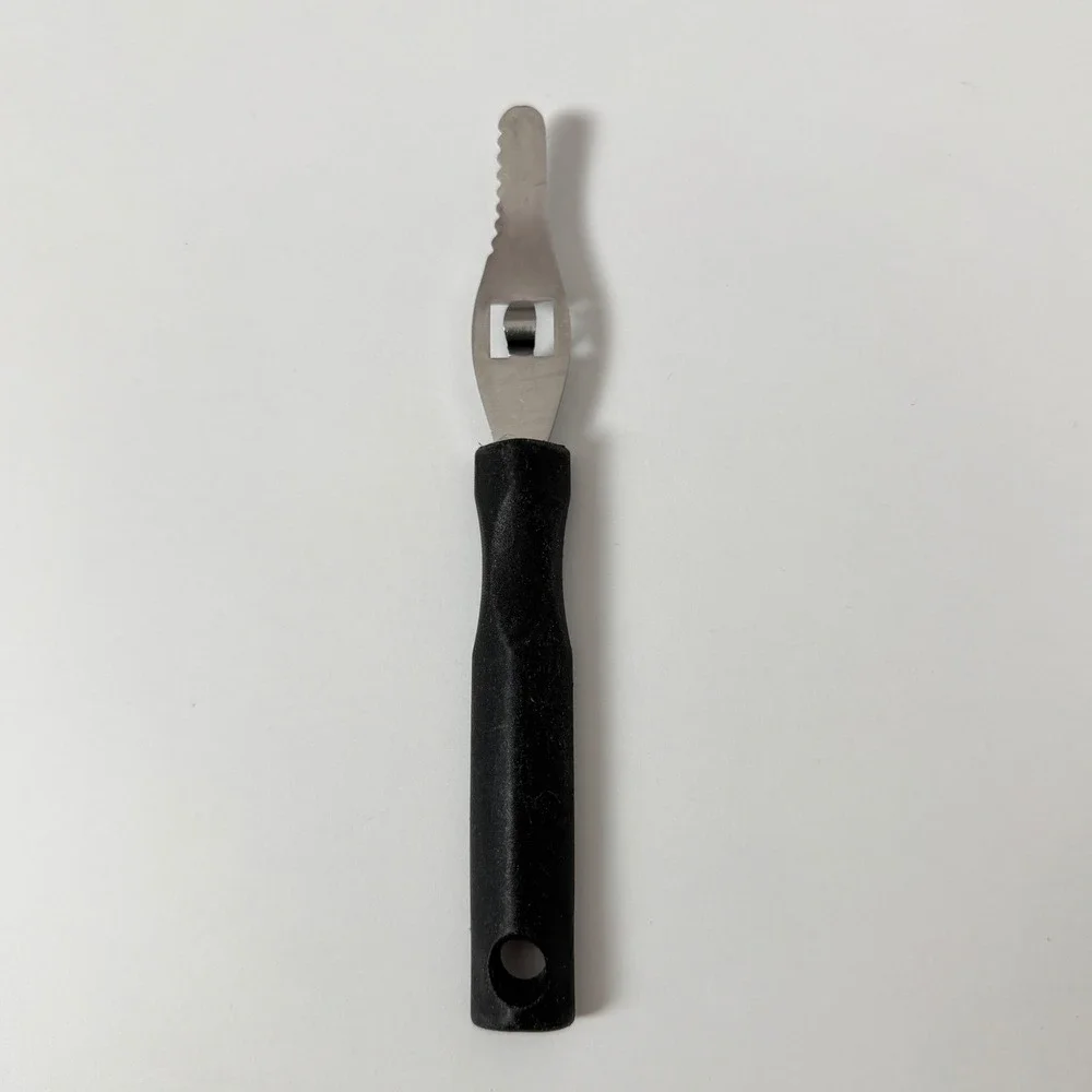 Edelstahl Rostfrei Germany Channel Knife‎ Garnishing Tool Black Handle